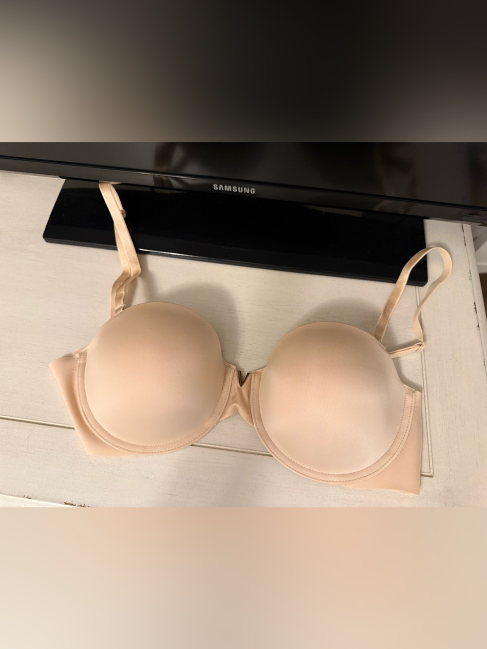 Victoria's Secret Nude Beige multi way strapless bra with removable straps